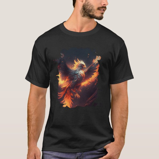 Backprint The majestic rise of the epic phoenix  1 T Shirt (Framsida)