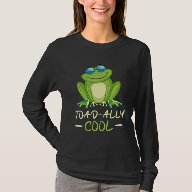 Backprint Toad ally cool cool frog T Shirt (Framsida)
