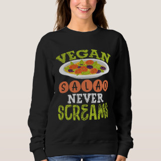 Backprint Vegan Salad Never Screams Veganism T Shirt