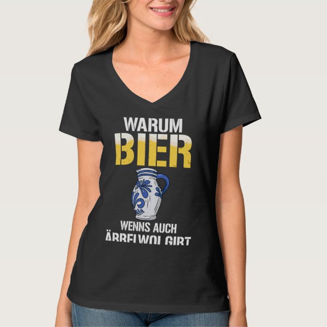 Backprint Why beer if there is also Äbbelwoi  2 T Shirt (Framsida)