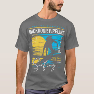Backr Pipeline Retro Surfing Surfa Hawaii Surfa Oa T Shirt