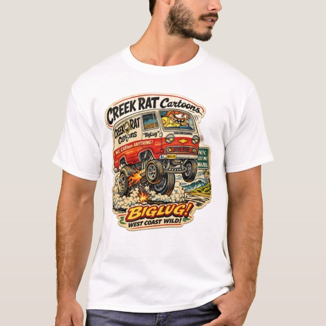 Bäckråtta | CreekRat Co. | 2026 Tecknad Logotyp T Shirt (Framsida)