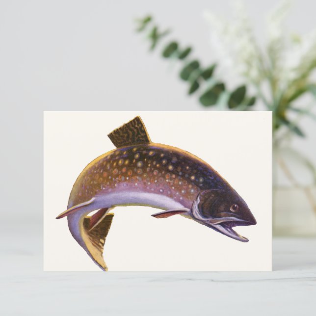 Bäckröding Fisk, Vintage Sportfiske Fiskare (Stående Fram)
