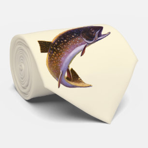 Bäckröding Fisk, Vintage Sportfiske Fiskare Slips