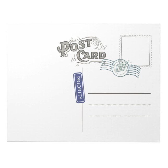 Backside-Anteckningsblock för vykort Anteckningsblock (Framsida)