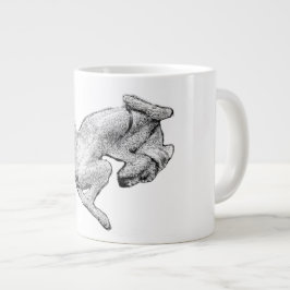 Backside Bliss – Lounging Dog Art Mug Jumbo Mugg