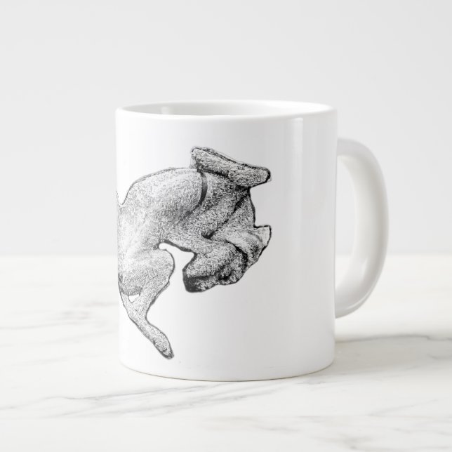 Backside Bliss – Lounging Dog Art Mug Jumbo Mugg (Framsida höger)
