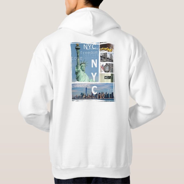 Backside Design Nyc Brooklyn Bridge New York Manar Hoodie (Baksida)