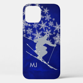 Backsnowboard blå monogram