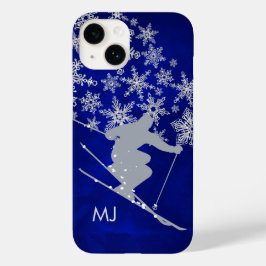 Backsnowboard blå monogram