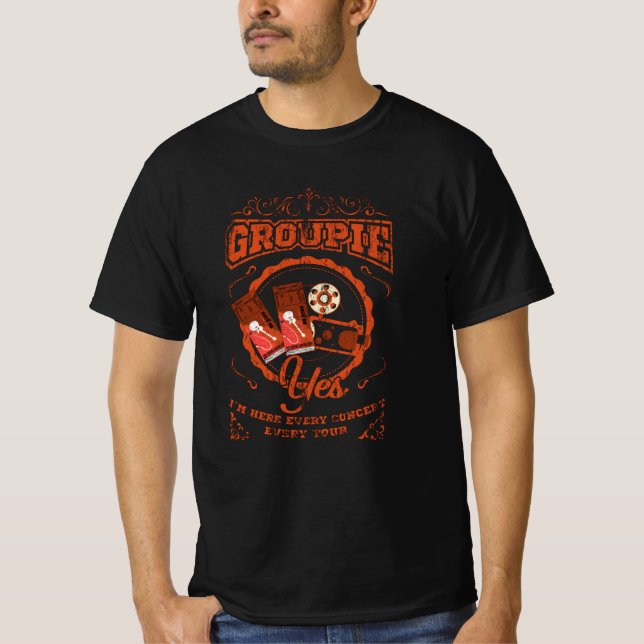 BACKSTAGE Groupie Gift Roadie Stage Crew T Shirt (Framsida)
