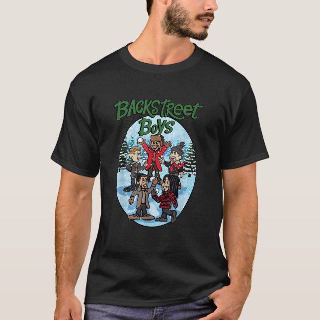 Backstreet Boys Tecknad jul T Shirt (Framsida)