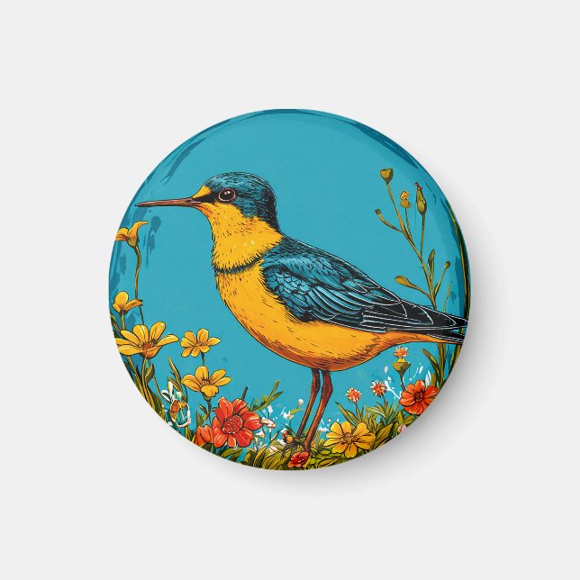 Backsvala fågel magnet (Framsidan)