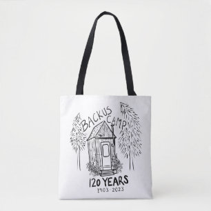 Backus Camp Black and White Tote Tygkasse