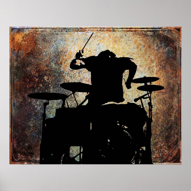 Backview Drummer, Copyright Karen J Williams Poster (Framsidan)
