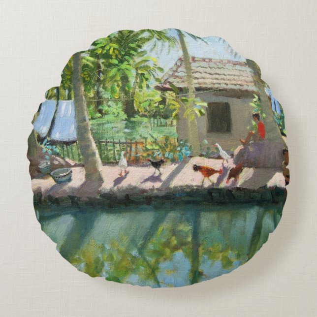 Backwater India Rund Kudde (Framsidan)