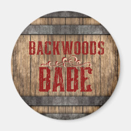 Backwood Babe Whiskey Keg Magnet