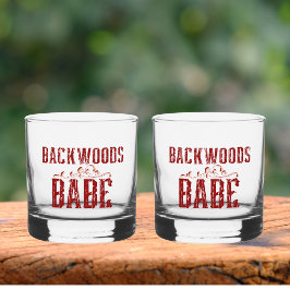 Backwoods Babe Whiskey Glasställ