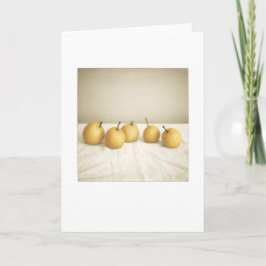 Backyard Asian Pears StillaLife Blank Hälsning Kort