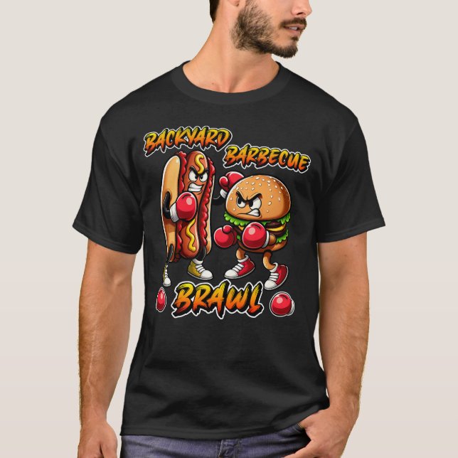 Backyard Barbecue Brawl T Shirt (Framsida)