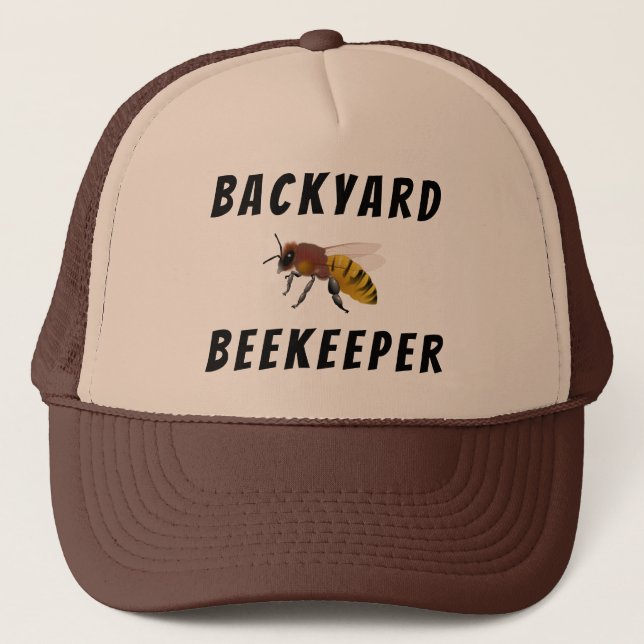 Backyard Beekeeper Brown Truckers Cap Keps (Framsida)