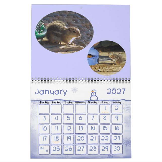 BACKYARD-BESÖKARE KALENDER (Jan 2027)