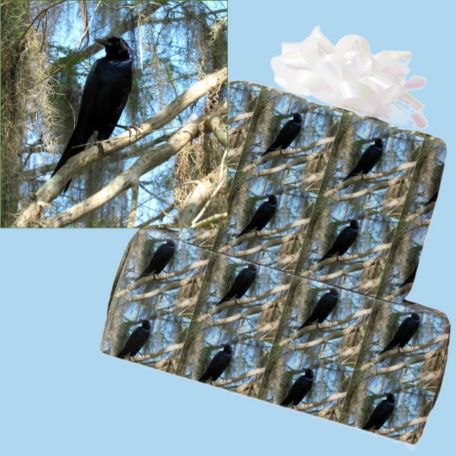 Backyard Bird Grackle Wrapping Papper Presentpapper (Skapare uppladdad)