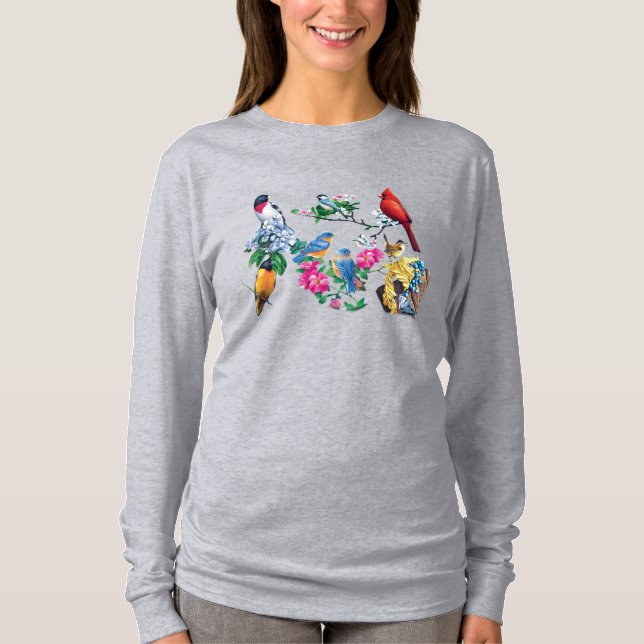 Backyard Birds Long Shirt T Shirt (Framsida)
