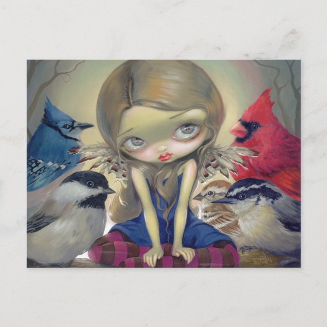 "Backyard Birds" vykort (Framsida)