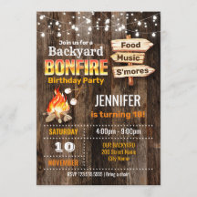 Backyard Bonfire Födelsedagsfest