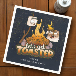 Backyard Bonfire Låt oss Hämta tosted Birthday Pappersservett