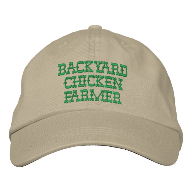 Backyard Chicken Farmer Embroiderade Hat Broderad Keps (Framsida)