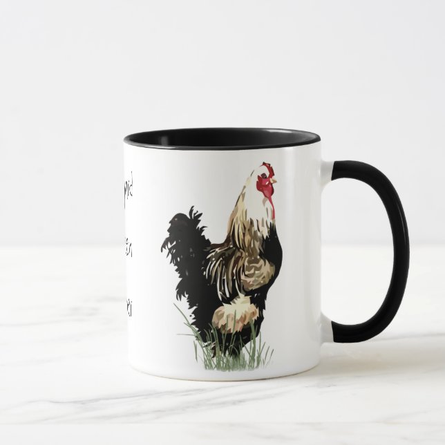Backyard Chicken Farmer med Tupp Design Mugg (Höger)