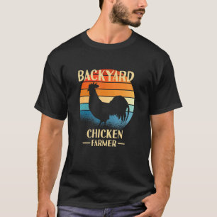 Backyard Chicken Farmer Retro Vintage Sunset T Shirt