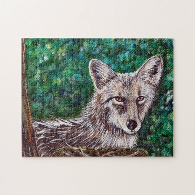 Backyard Coyote Painting Pussel (Horisontell)