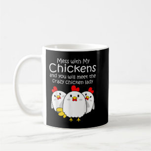Backyard Crazy Chicken Dam Womens Farmer Gift Kaffemugg