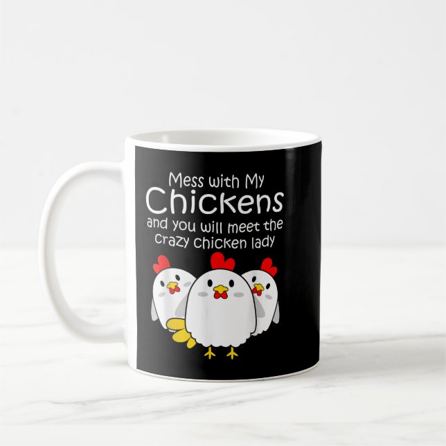 Backyard Crazy Chicken Dam Womens Farmer Gift Kaffemugg (Vänster)
