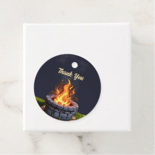Backyard Fire Pit Bonfire Cookout, Birthday BBQ Gåvor Etiketter