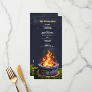 Backyard Fire Pit Bonfire Cookout, Birthday BBQ Meny