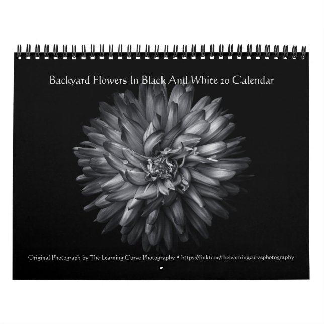 Backyard Flowers In Black And White 20 Kalender (Omslag)