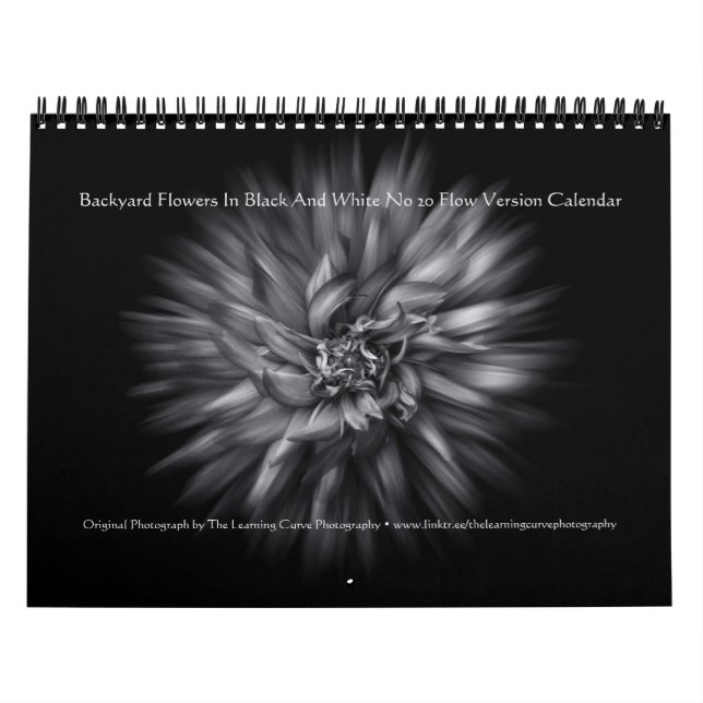 Backyard Flowers In Black And White No 20 Flow Kalender (Omslag)