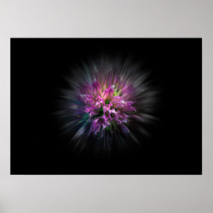 Backyard Flowers No 53 Färg Flow Version Poster