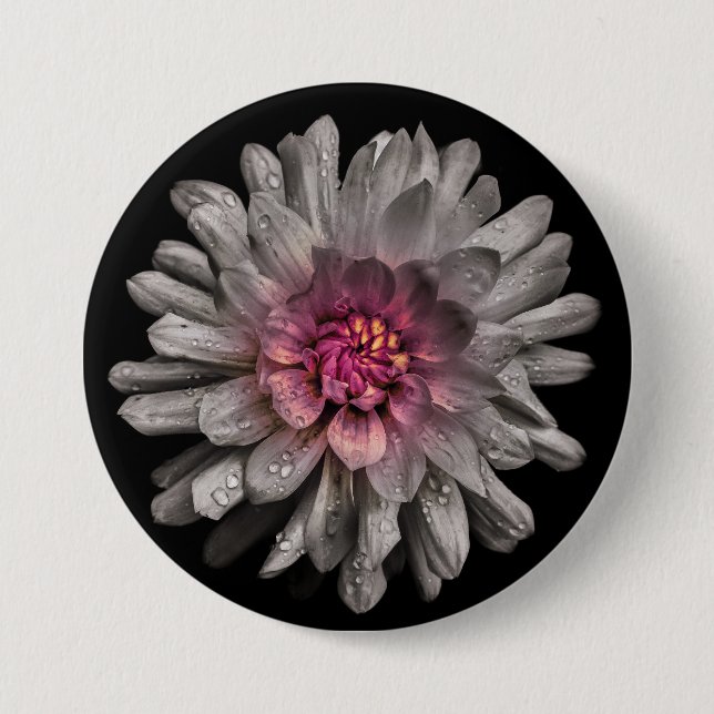 Backyard Flowers No 91 Färg Version Knapp (Framsida)