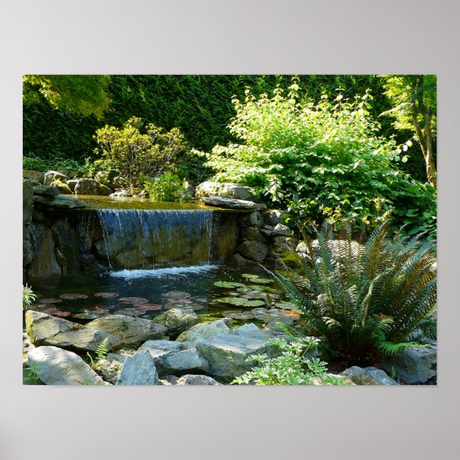 Backyard Garden Waterfall Poster (Framsidan)