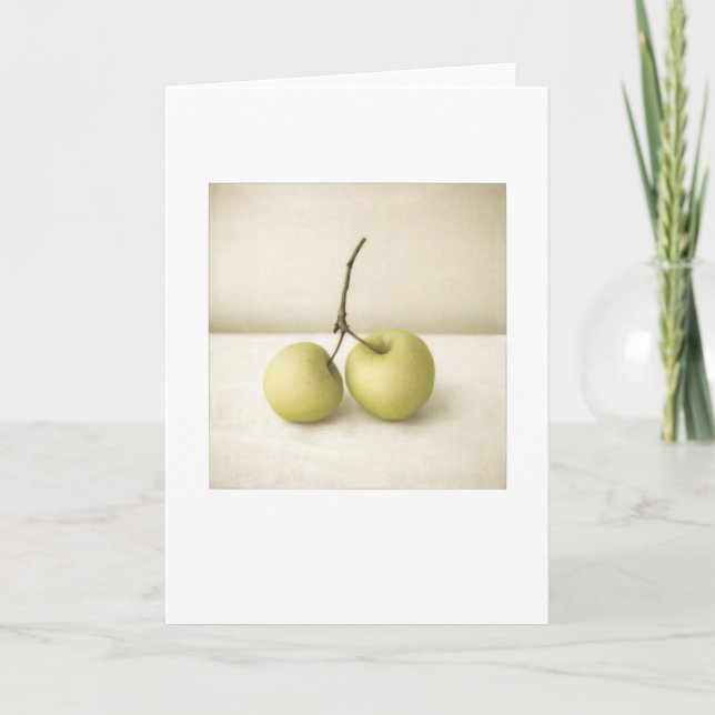 Backyard Golden Apples stillatigande-Life Blank Hä Kort (Framsida)