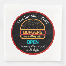 Backyard Grill Master Burgers Pappra Napkins