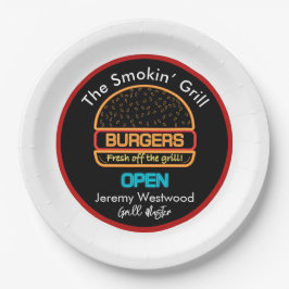 Backyard Grill Master Burgers Papprare Tallrikar