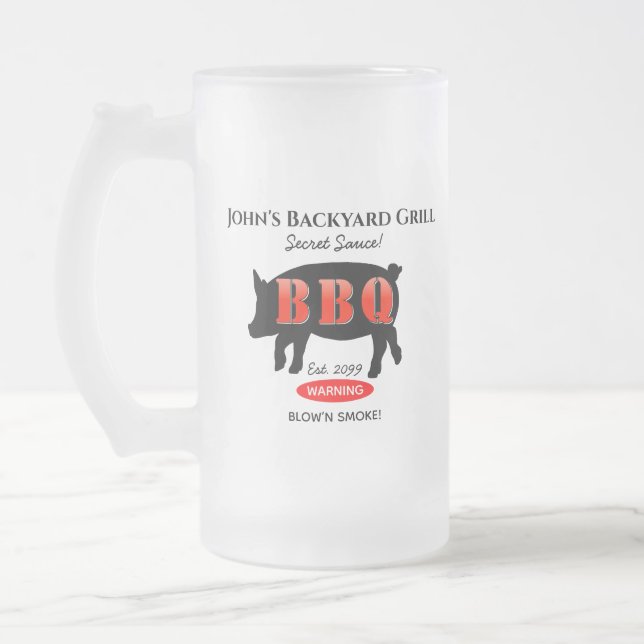 Backyard Grill Master Grilling BBQ Frostat Ölglas (Vänster)