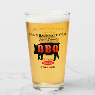 Backyard Grill Master Grilling BBQ Pint Beer Glaskopp