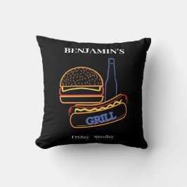 Backyard Grill med Burgers Hett Hundar Beer Kudde